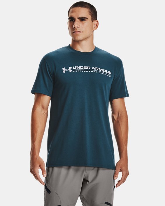Men's UA Signature Vortex Heavyweight Short Sleeve, Blue, pdpMainDesktop image number 1